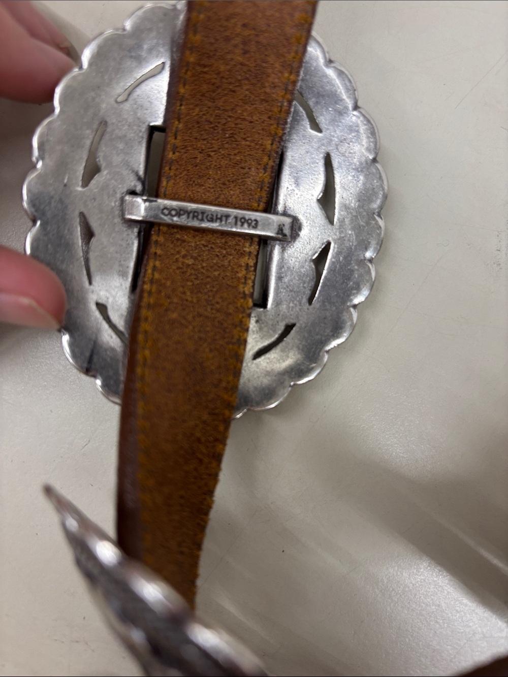 Brighton Women’s Brown Leather Sunflower Concho Belt - Picture 10 of 10